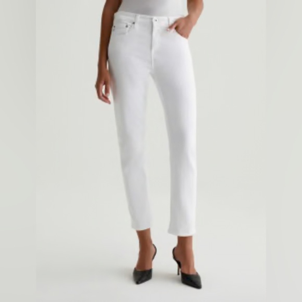 AG Adriano Goldschmied White Jeans Women’s Ex-Boyfriend Slouchy Slim